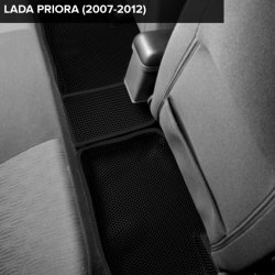 3D коврики EVA с бортами Lada Priora (2007-2013)