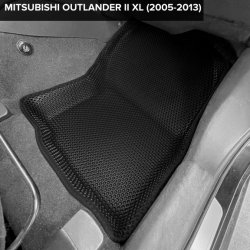 3D коврики EVA с бортами Mitsubishi Outlander II XL (2005-2013)