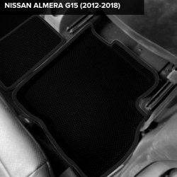 3D коврики EVA с бортами Nissan Almera G15 (2012-2018)