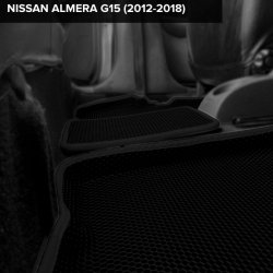 3D коврики EVA с бортами Nissan Almera G15 (2012-2018)