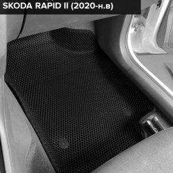 3D коврики EVA с бортами Skoda Rapid II (2020-н.в.)