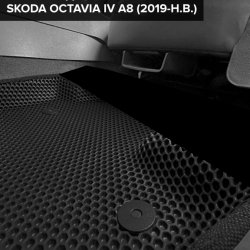 3D коврики EVA с бортами Skoda Octavia IV A8 (2019-н.в.)