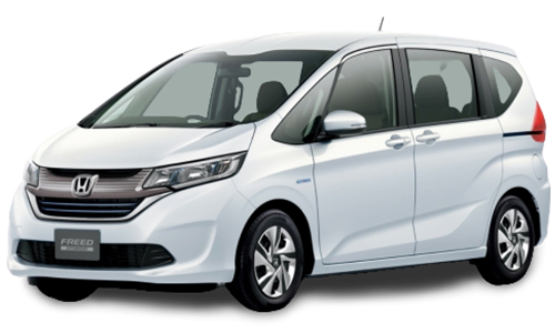 2D коврики EVA в салон и багажник на Honda Freed II, правый руль, с отдельными креслами 2-го ряда (2016-н.в.)