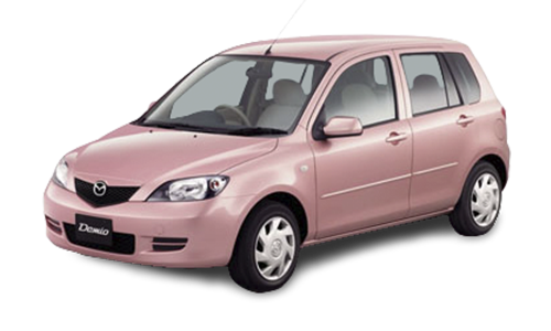 2D коврики EVA в салон на Mazda Demio II DY, правый руль (2002-2007)