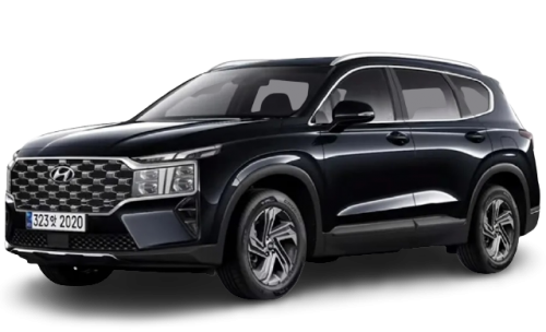 2D коврики EVA в салон  на Hyundai Santa Fe IV рестайлинг, 7 мест (2020-н.в.)